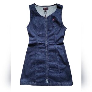 - New True Religion Dark Denim Zip-Up Dress